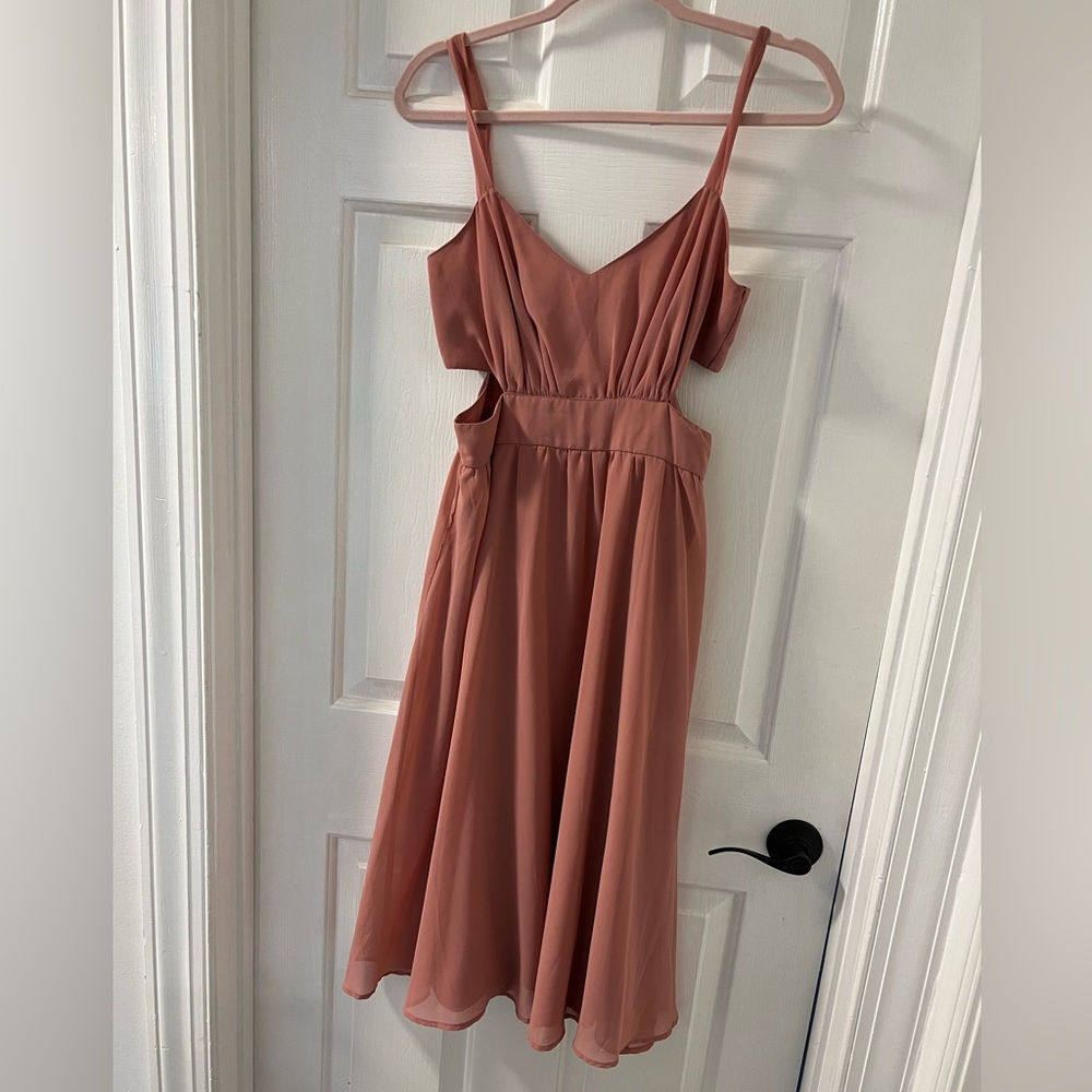 ASOS Mauve Cut-Out MIDI Dress Size 6